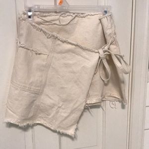 beige BDG wrap skirt